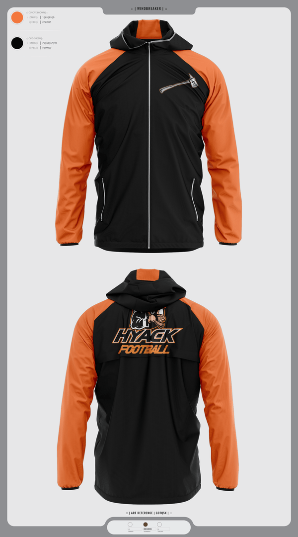 Windbreaker, Hyacks Football, Football, Teamtime, Team time, sublimation, custom sports apparel, team uniforms, spirit wear, spiritwear, sports uniforms, custom shirts, team store, custom team store, fundraiser sports, apparel fundraiser