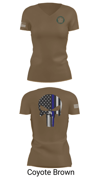 BROWARD SHERIFF EXPLORERS 82961941 Women's Short Sleeve V-neck Shirt - 8