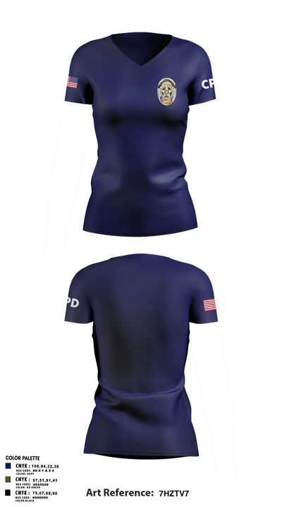 undefined Women's Short Sleeve V-neck Shirt - 4