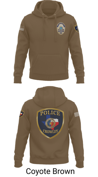 Hoodie, Crowley Police Department, , Teamtime, Team time, sublimation, custom sports apparel, team uniforms, spirit wear, spiritwear, sports uniforms, custom shirts, team store, custom team store, fundraiser sports, apparel fundraiser