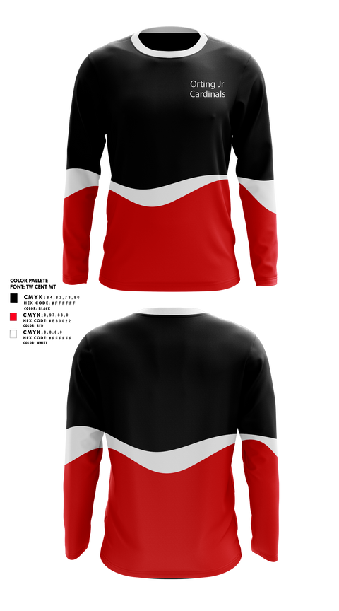 Long Sleeve Performance Shirt, Orting Jr Cardinals, , Teamtime, Team time, sublimation, custom sports apparel, team uniforms, spirit wear, spiritwear, sports uniforms, custom shirts, team store, custom team store, fundraiser sports, apparel fundraiser
