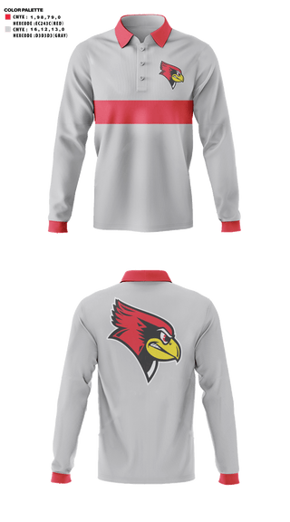 Long Sleeve Performance Polo, Central Junior High School Golf, Golf, Teamtime, Team time, sublimation, custom sports apparel, team uniforms, spirit wear, spiritwear, sports uniforms, custom shirts, team store, custom team store, fundraiser sports, apparel fundraiser