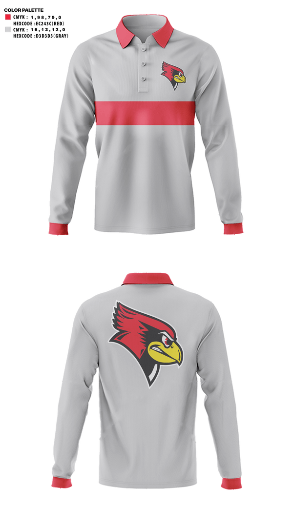 Long Sleeve Performance Polo, Central Junior High School Golf, Golf, Teamtime, Team time, sublimation, custom sports apparel, team uniforms, spirit wear, spiritwear, sports uniforms, custom shirts, team store, custom team store, fundraiser sports, apparel fundraiser