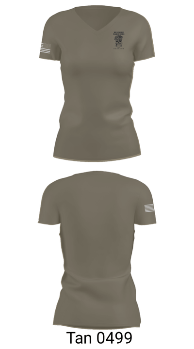 1st Plt, A Co, 2-325 AIR 48515374 Women's Short Sleeve V-neck Shirt - 68