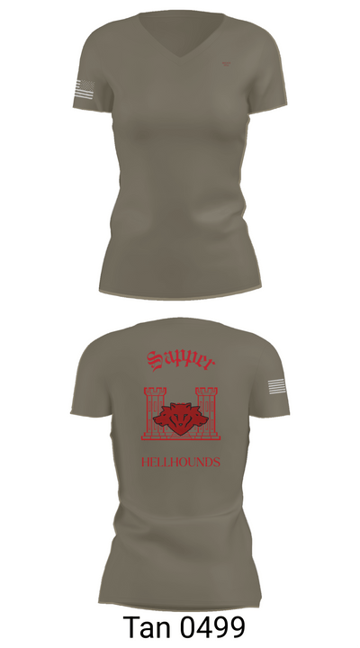 811th EN CO 58008246 Women's Short Sleeve V-neck Shirt - 65