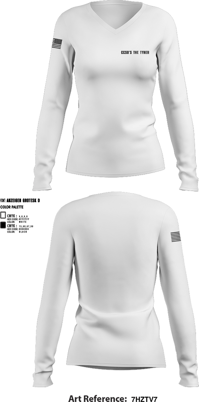 CCSO’s The Tyner 24512857 Women's Long Sleeve V-neck Shirt - 2