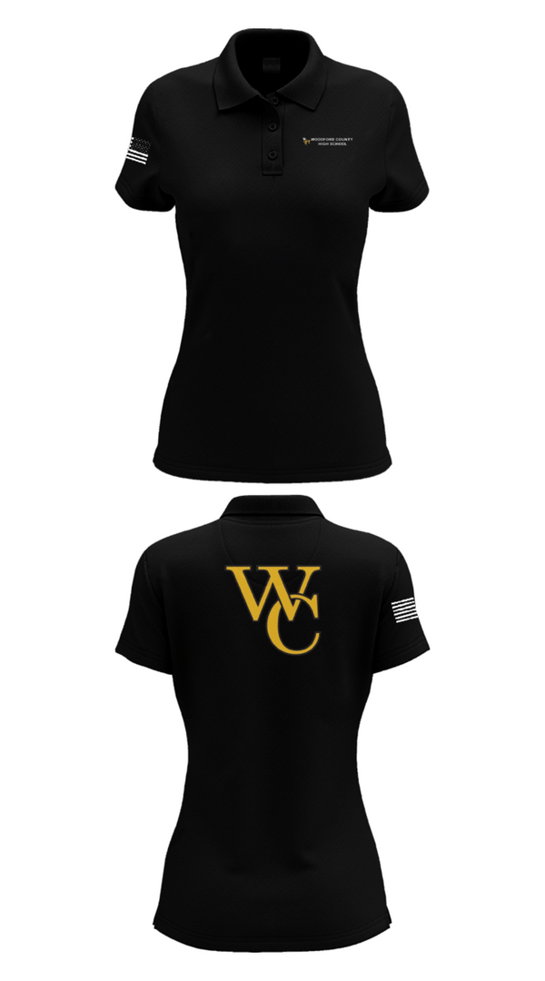 Womens Short Sleeve Performance Polo, Woodford County High School Golf, Golf, Teamtime, Team time, sublimation, custom sports apparel, team uniforms, spirit wear, spiritwear, sports uniforms, custom shirts, team store, custom team store, fundraiser sports, apparel fundraiser
