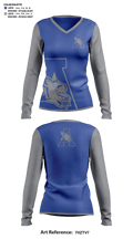 Airport High School Volleyball 92369251 Women's Long Sleeve V-neck Shirt - 41