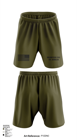 Athletic Shorts With Pockets, Volunteer Fire Co. Ainaloa, Fire Department, Teamtime, Team time, sublimation, custom sports apparel, team uniforms, spirit wear, spiritwear, sports uniforms, custom shirts, team store, custom team store, fundraiser sports, apparel fundraiser
