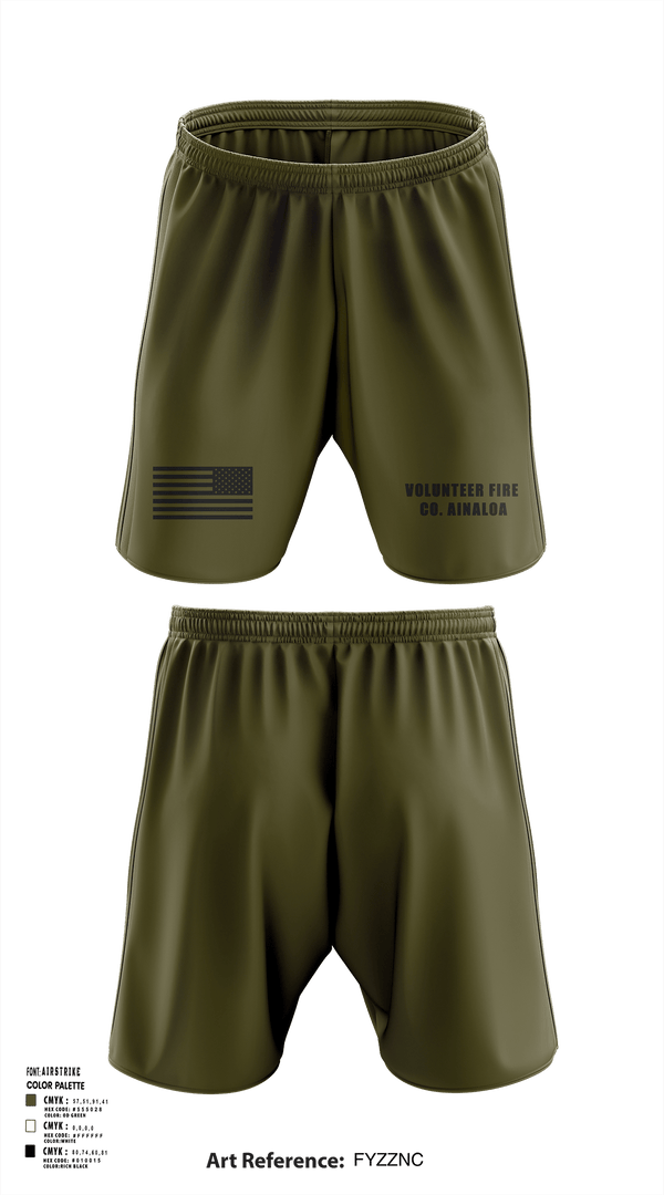 Athletic Shorts With Pockets, Volunteer Fire Co. Ainaloa, Fire Department, Teamtime, Team time, sublimation, custom sports apparel, team uniforms, spirit wear, spiritwear, sports uniforms, custom shirts, team store, custom team store, fundraiser sports, apparel fundraiser
