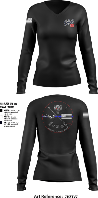 VHG 48386699 Women's Long Sleeve V-neck Shirt - 4