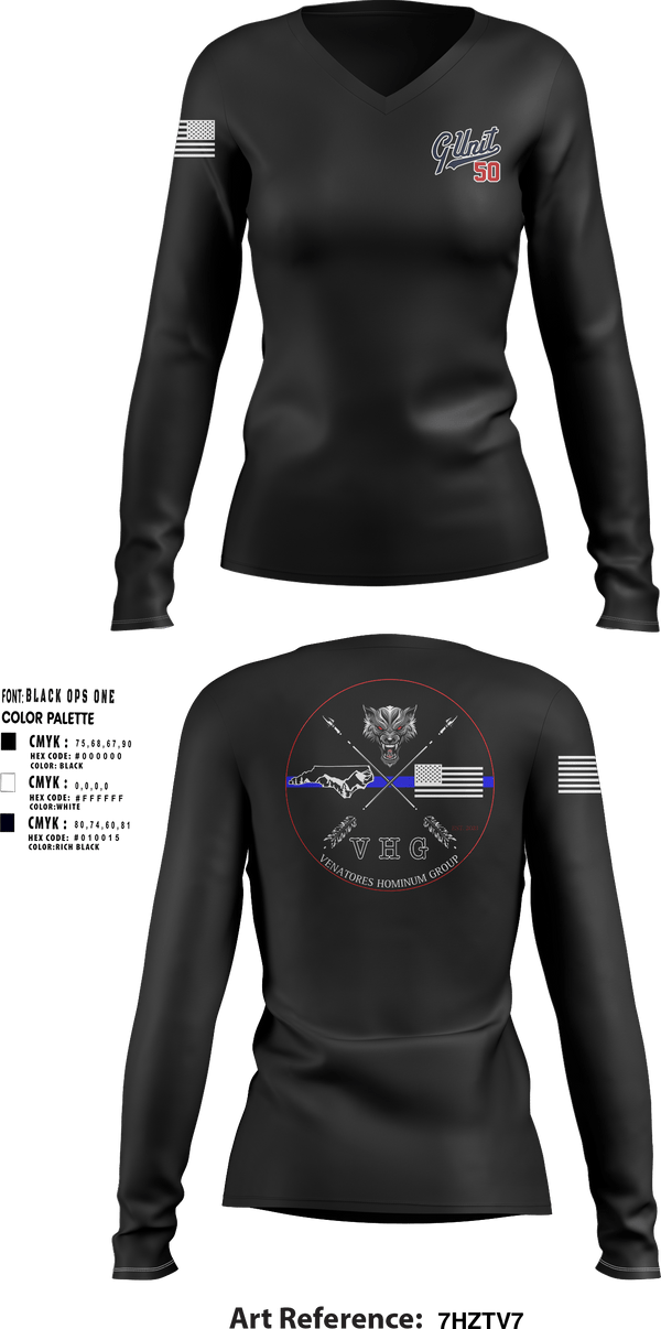 Womens Long Sleeve Vneck Shirt, VHG, Police, Teamtime, Team time, sublimation, custom sports apparel, team uniforms, spirit wear, spiritwear, sports uniforms, custom shirts, team store, custom team store, fundraiser sports, apparel fundraiser