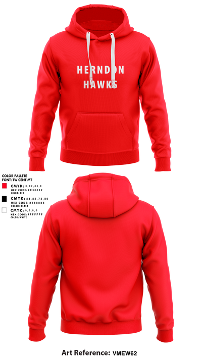 Herndon Hawks 57637079 Hoodie - 1
