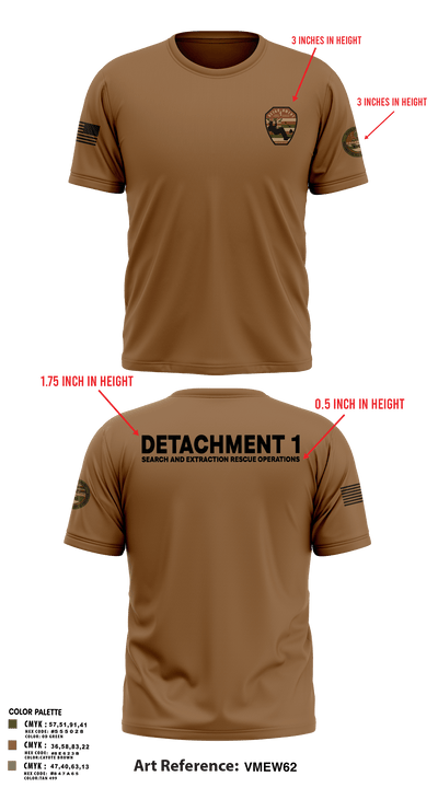 Detachment 1 27221981 Short Sleeve Performance Shirt - 32
