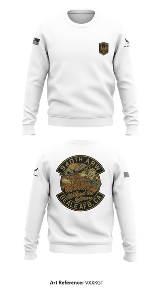 Crew Neck Sweatshirt, 940 Air Refueling Wing, , Teamtime, Team time, sublimation, custom sports apparel, team uniforms, spirit wear, spiritwear, sports uniforms, custom shirts, team store, custom team store, fundraiser sports, apparel fundraiser