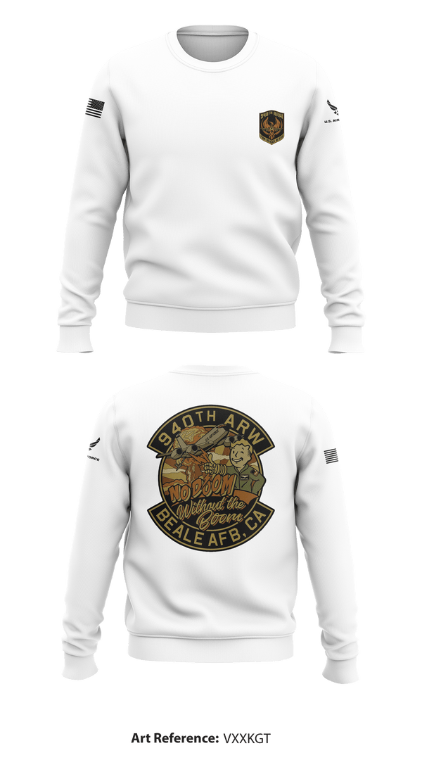 Crew Neck Sweatshirt, 940 Air Refueling Wing, , Teamtime, Team time, sublimation, custom sports apparel, team uniforms, spirit wear, spiritwear, sports uniforms, custom shirts, team store, custom team store, fundraiser sports, apparel fundraiser