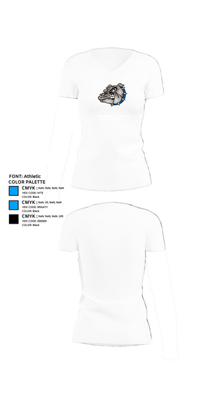 Womens Short Sleeve Vneck Shirt, Durham School of the Arts Bulldogs Basketball, Men's Basketball, Teamtime, Team time, sublimation, custom sports apparel, team uniforms, spirit wear, spiritwear, sports uniforms, custom shirts, team store, custom team store, fundraiser sports, apparel fundraiser