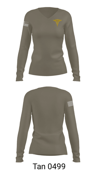 Women's Long Sleeve Vneck Shirt, Physical Therapy, Army, Teamtime, Team time, sublimation, custom sports apparel, team uniforms, spirit wear, spiritwear, sports uniforms, custom shirts, team store, custom team store, fundraiser sports, apparel fundraiser