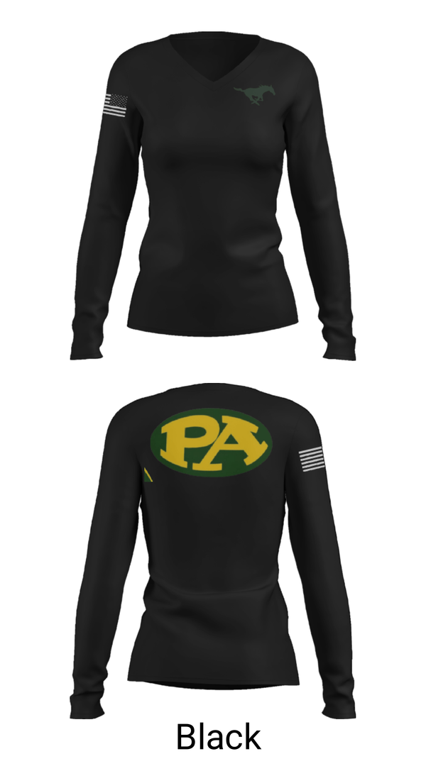Womens Long Sleeve Vneck Shirt, Pillow Academy (Middle School) Cheer, Cheer, Teamtime, Team time, sublimation, custom sports apparel, team uniforms, spirit wear, spiritwear, sports uniforms, custom shirts, team store, custom team store, fundraiser sports, apparel fundraiser