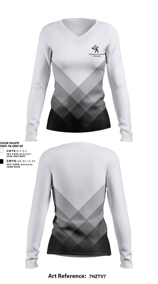 Womens Long Sleeve Vneck Shirt, Downtown Montgomery Pickleball Crew, Spirit Store, Teamtime, Team time, sublimation, custom sports apparel, team uniforms, spirit wear, spiritwear, sports uniforms, custom shirts, team store, custom team store, fundraiser sports, apparel fundraiser