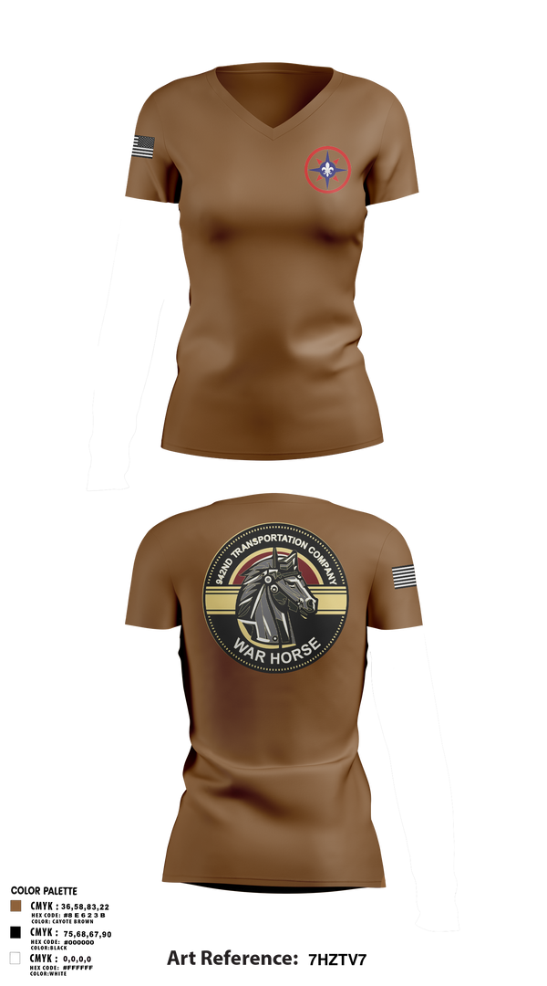 Womens Short Sleeve Vneck Shirt, 942nd TC, , Teamtime, Team time, sublimation, custom sports apparel, team uniforms, spirit wear, spiritwear, sports uniforms, custom shirts, team store, custom team store, fundraiser sports, apparel fundraiser