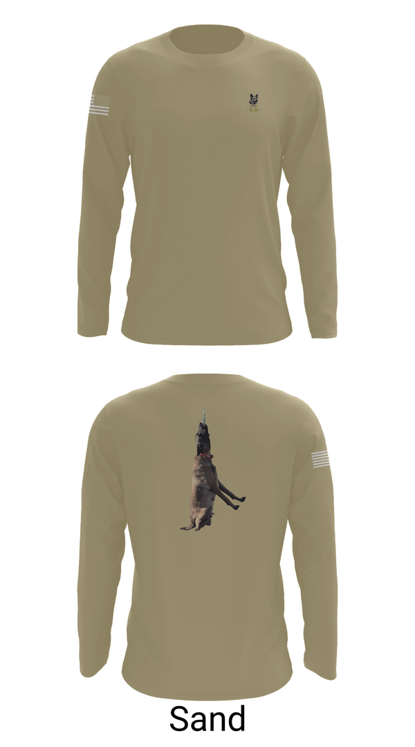 Long Sleeve Performance Shirt, Mals K9, Army, Teamtime, Team time, sublimation, custom sports apparel, team uniforms, spirit wear, spiritwear, sports uniforms, custom shirts, team store, custom team store, fundraiser sports, apparel fundraiser