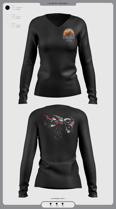 TNR 82301629 Women's Long Sleeve V-neck Shirt - 1
