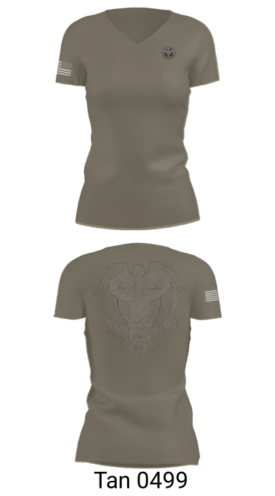 EMF CP DET SAC 86149634 Women's Short Sleeve V-neck Shirt - 38