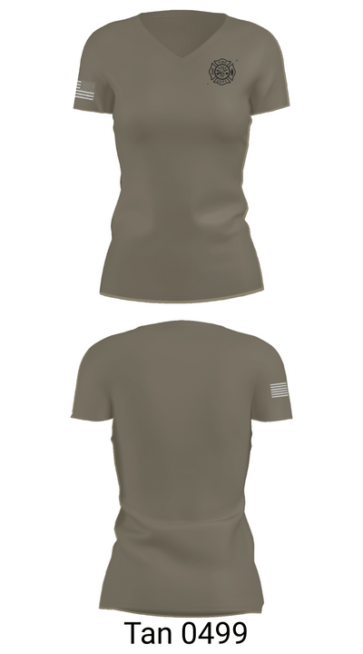 Ben Wheeler Fire 43777175 Women's Short Sleeve V-neck Shirt - 68