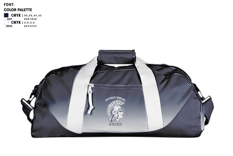 Duffle Bag, Southeast High School Swimming, Swimming, Teamtime, Team time, sublimation, custom sports apparel, team uniforms, spirit wear, spiritwear, sports uniforms, custom shirts, team store, custom team store, fundraiser sports, apparel fundraiser