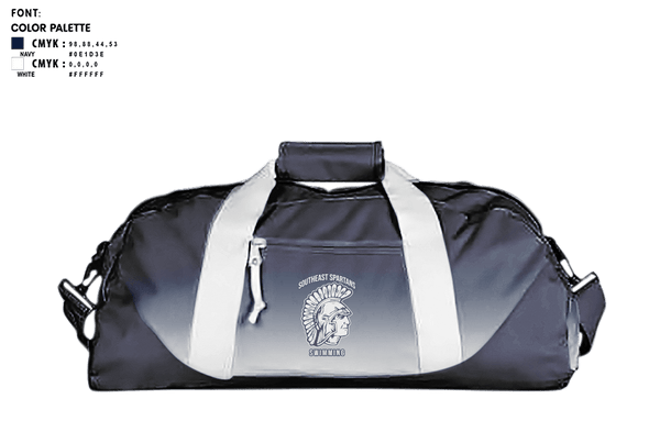 Duffle Bag, Southeast High School Swimming, Swimming, Teamtime, Team time, sublimation, custom sports apparel, team uniforms, spirit wear, spiritwear, sports uniforms, custom shirts, team store, custom team store, fundraiser sports, apparel fundraiser