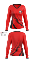 Thurston High School Swimming 48986993 Women's Long Sleeve V-neck Shirt -1 1