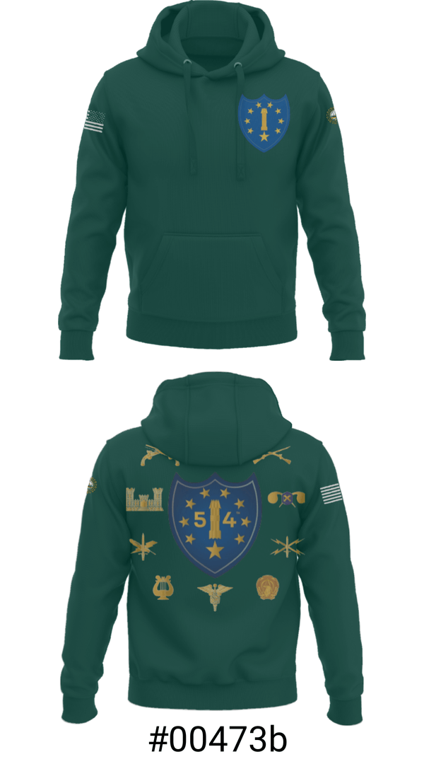 Hoodie, 54th Troop Command, National Guard, Teamtime, Team time, sublimation, custom sports apparel, team uniforms, spirit wear, spiritwear, sports uniforms, custom shirts, team store, custom team store, fundraiser sports, apparel fundraiser