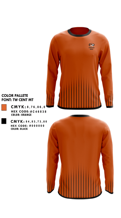 Sterling High School Golf 5232656 Long Sleeve Performance Shirt - 1