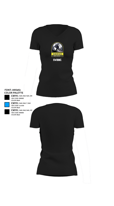 Swrmc 87303648 Women's Short Sleeve V-neck Shirt - 23