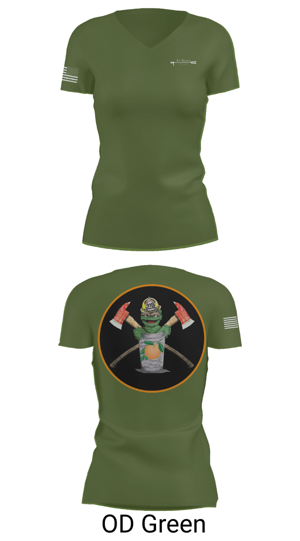 Womens Short Sleeve Vneck Shirt, 91 Bravo, Fire Department, Teamtime, Team time, sublimation, custom sports apparel, team uniforms, spirit wear, spiritwear, sports uniforms, custom shirts, team store, custom team store, fundraiser sports, apparel fundraiser