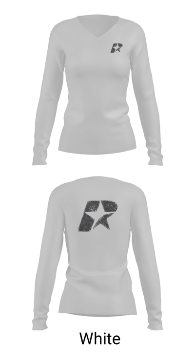DMV HOOPSTARZ 88350865 Women's Long Sleeve V-neck Shirt - 16