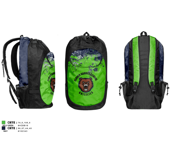 Gear Bag, Clover Garden School Grizzlies, Spirit Store, Teamtime, Team time, sublimation, custom sports apparel, team uniforms, spirit wear, spiritwear, sports uniforms, custom shirts, team store, custom team store, fundraiser sports, apparel fundraiser