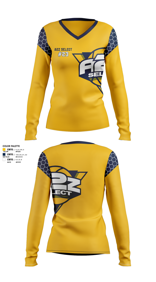 Womens Long Sleeve Vneck Shirt, A2Z Select, Men's Basketball, Teamtime, Team time, sublimation, custom sports apparel, team uniforms, spirit wear, spiritwear, sports uniforms, custom shirts, team store, custom team store, fundraiser sports, apparel fundraiser