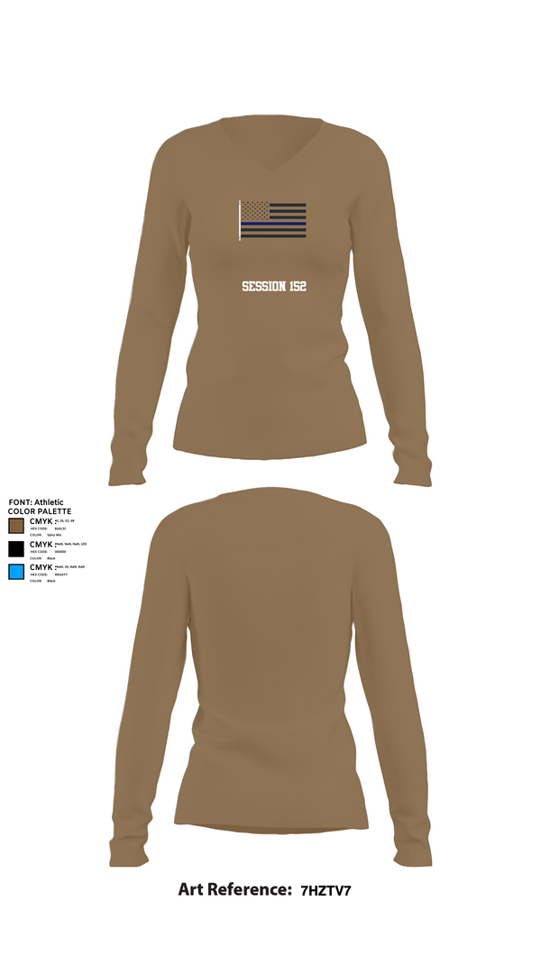 Womens Long Sleeve Vneck Shirt, Session 152, Police, Teamtime, Team time, sublimation, custom sports apparel, team uniforms, spirit wear, spiritwear, sports uniforms, custom shirts, team store, custom team store, fundraiser sports, apparel fundraiser