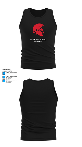 Tank Top, Union High School Football, Football, Teamtime, Team time, sublimation, custom sports apparel, team uniforms, spirit wear, spiritwear, sports uniforms, custom shirts, team store, custom team store, fundraiser sports, apparel fundraiser