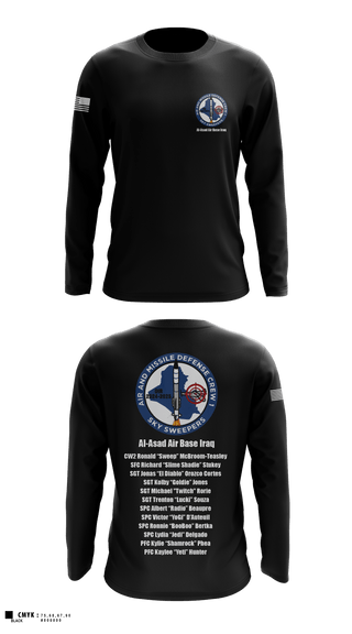 Long Sleeve Performance Shirt, Bravo Battery, 4th Battalion, 3rd Air Defense Artillery Regiment, Army, Teamtime, Team time, sublimation, custom sports apparel, team uniforms, spirit wear, spiritwear, sports uniforms, custom shirts, team store, custom team store, fundraiser sports, apparel fundraiser