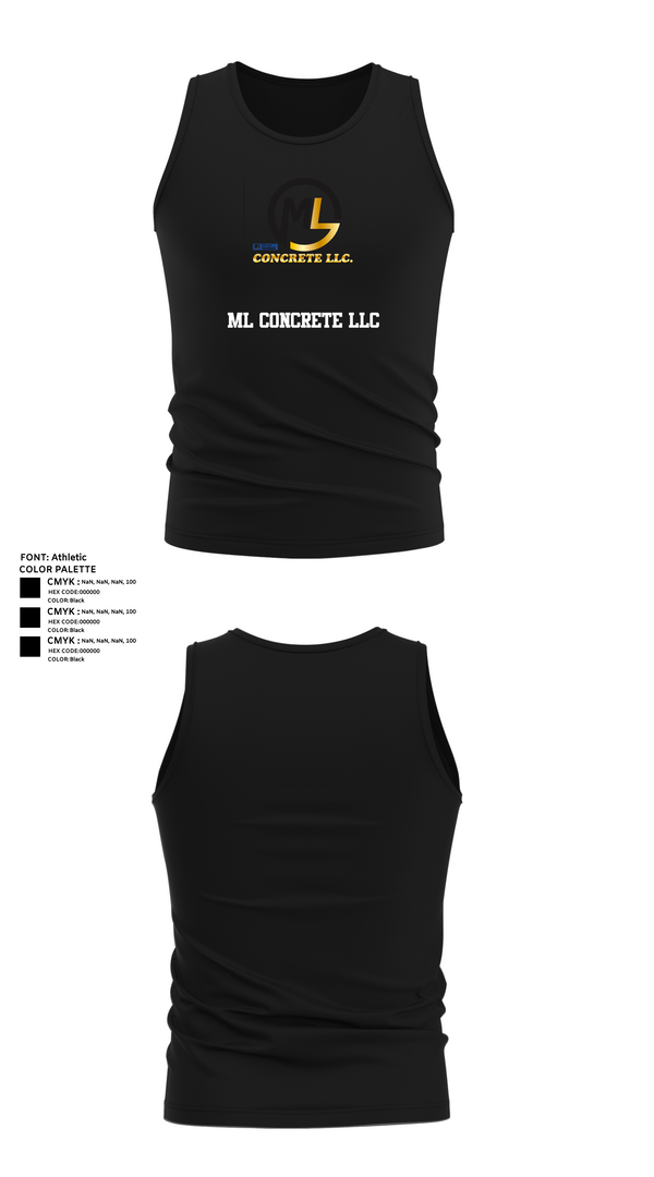 Tank Top, ML concrete Llc, , Teamtime, Team time, sublimation, custom sports apparel, team uniforms, spirit wear, spiritwear, sports uniforms, custom shirts, team store, custom team store, fundraiser sports, apparel fundraiser
