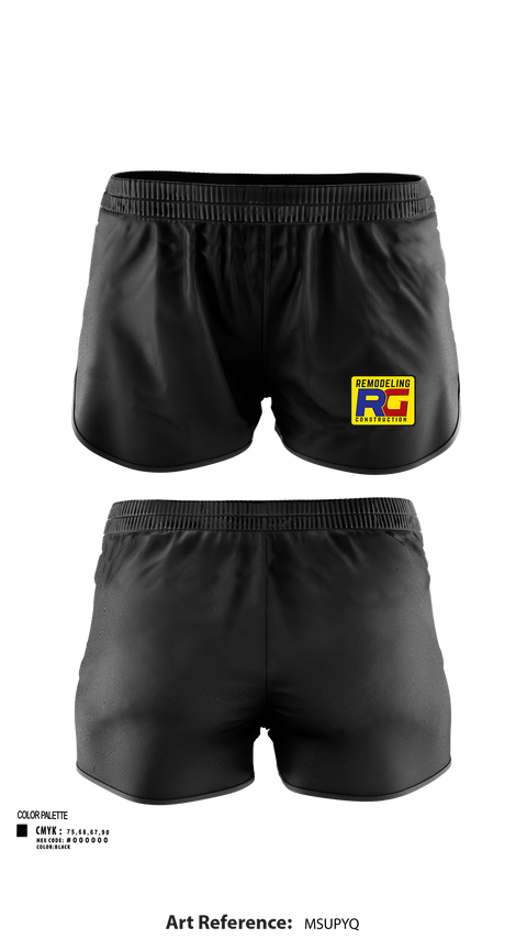 Womens Shorts, Rg remodeling, , Teamtime, Team time, sublimation, custom sports apparel, team uniforms, spirit wear, spiritwear, sports uniforms, custom shirts, team store, custom team store, fundraiser sports, apparel fundraiser