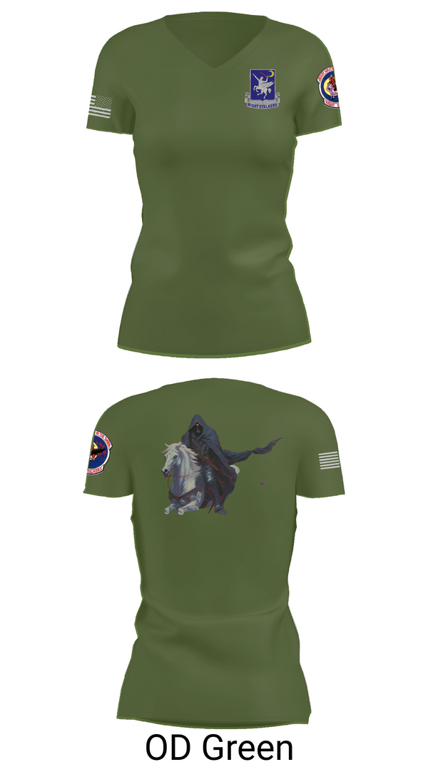 Womens Short Sleeve Vneck Shirt, 160th SOAR (A), , Teamtime, Team time, sublimation, custom sports apparel, team uniforms, spirit wear, spiritwear, sports uniforms, custom shirts, team store, custom team store, fundraiser sports, apparel fundraiser