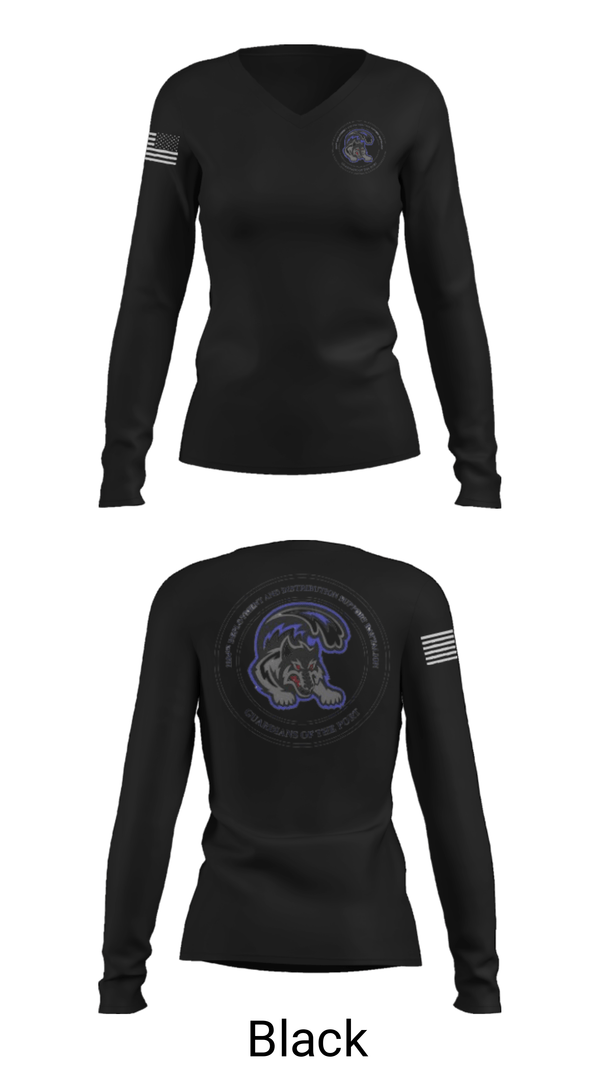 Womens Long Sleeve Vneck Shirt, 1184th DDSB, Army, Teamtime, Team time, sublimation, custom sports apparel, team uniforms, spirit wear, spiritwear, sports uniforms, custom shirts, team store, custom team store, fundraiser sports, apparel fundraiser