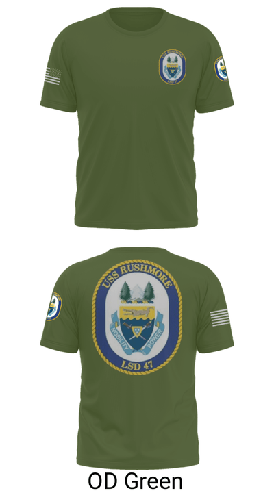 USS RUSHMORE 78932182 Short Sleeve Performance Shirt - 53