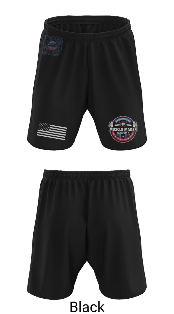 Athletic Shorts With Pockets, Muscle Maker Academy, , Teamtime, Team time, sublimation, custom sports apparel, team uniforms, spirit wear, spiritwear, sports uniforms, custom shirts, team store, custom team store, fundraiser sports, apparel fundraiser