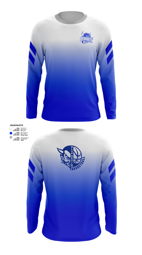 Long Sleeve Performance Shirt, Danville High School Basketball, Men's Basketball, Teamtime, Team time, sublimation, custom sports apparel, team uniforms, spirit wear, spiritwear, sports uniforms, custom shirts, team store, custom team store, fundraiser sports, apparel fundraiser