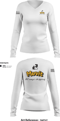 Muvit 8063137 Women's Long Sleeve V-neck Shirt - 4